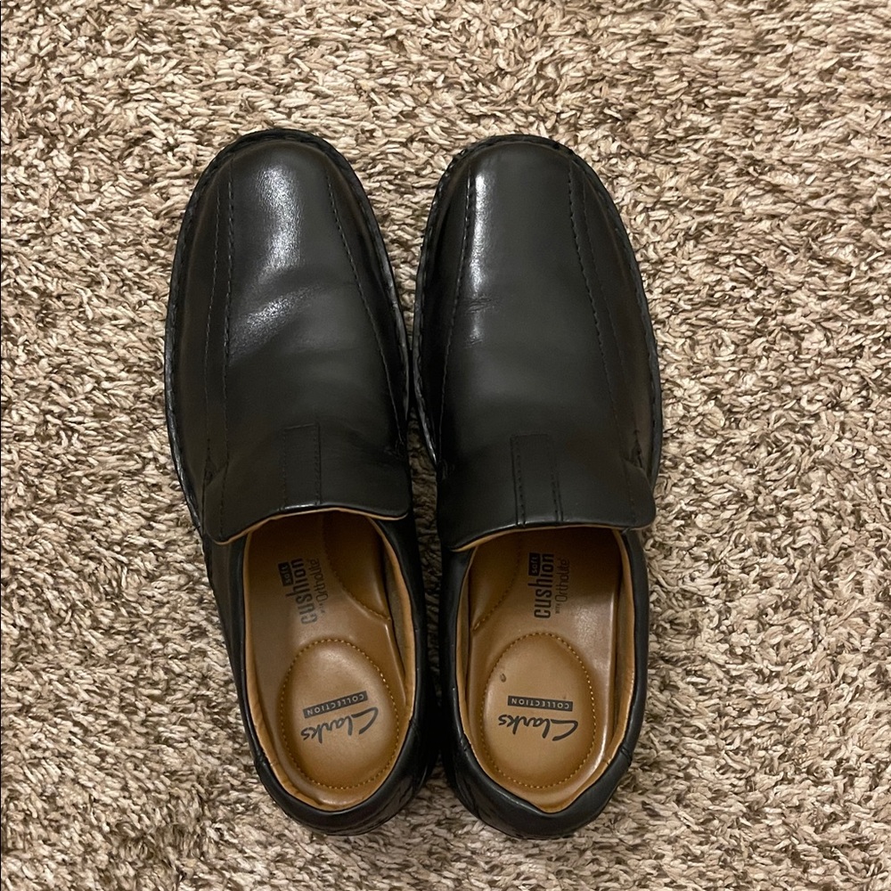 Clarks Men's Black Leather Shoes